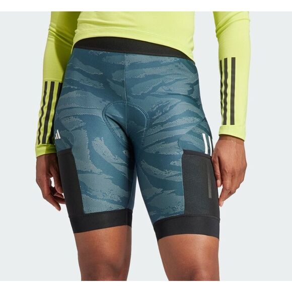 Adidas IB6866 Women's Sz M Arctic Night/Turquoise The Gravel Cycling Shorts - Picture 8 of 8